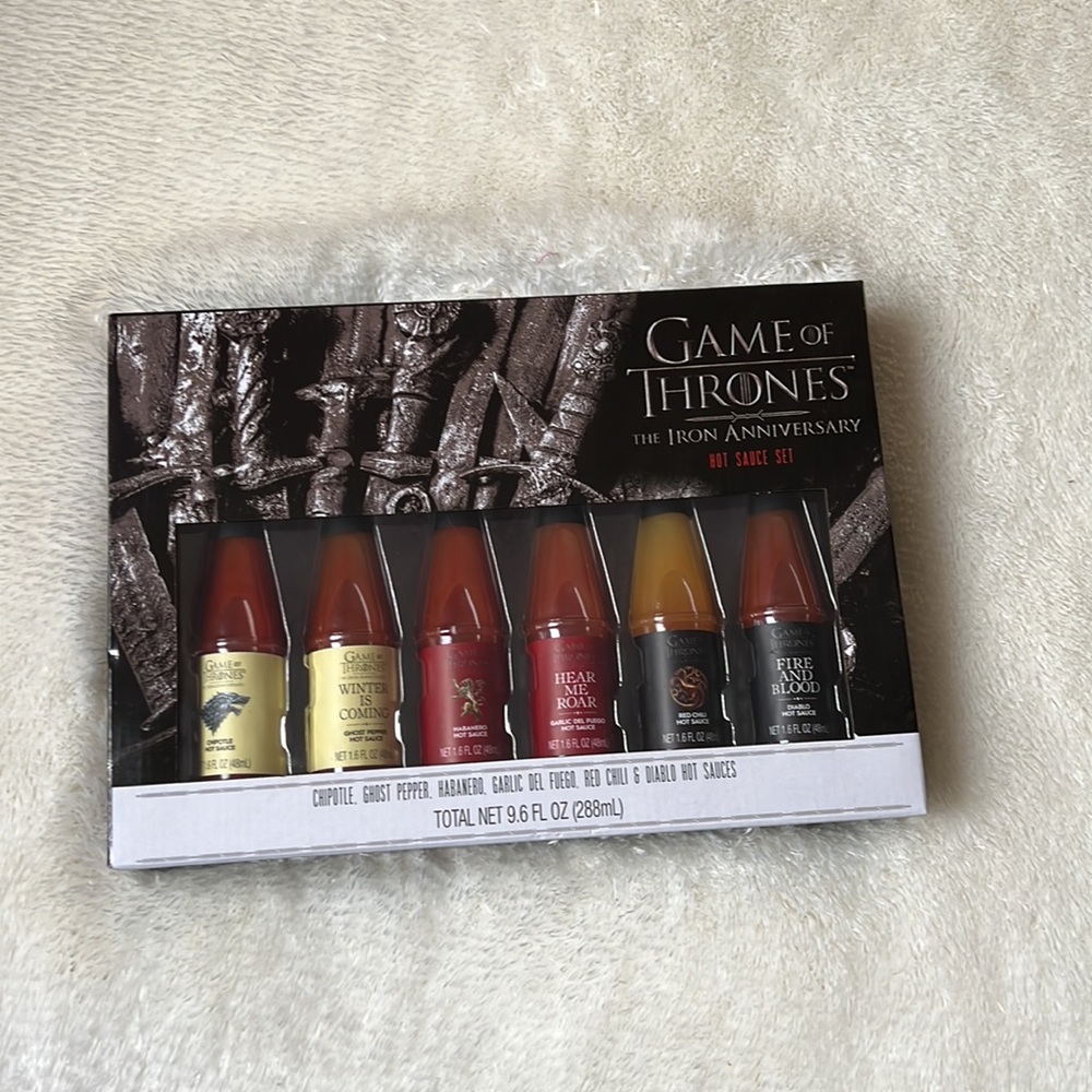 Game of thrones the Iron Anniversary Hot Sauce set Gift.